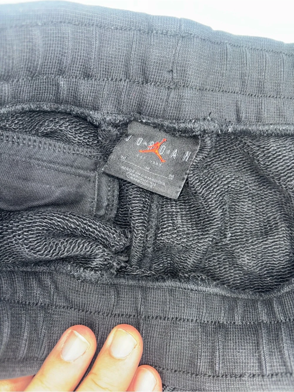 Air Jordan X Awake fleece Sweatpants 'Black red Medium!!